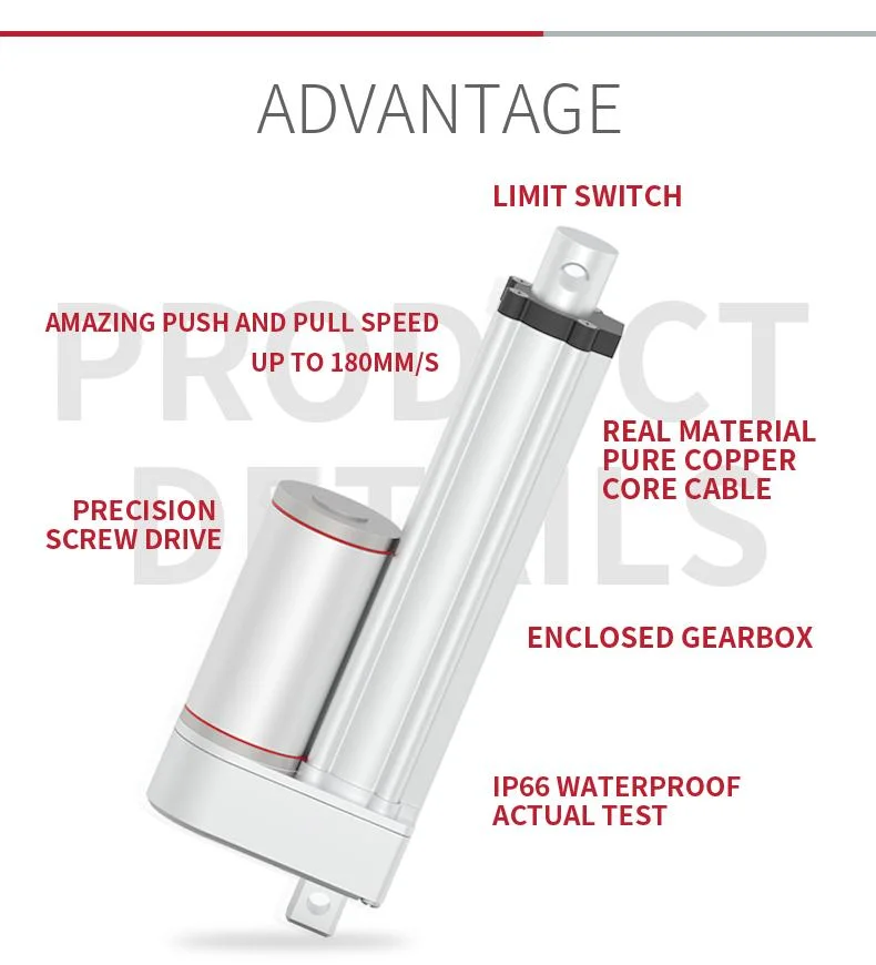 12V Electrical Linear Actuator for Furniture Pass Certificate